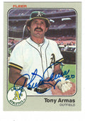 Autographed TONY ARMAS 1983 FLEER Card
