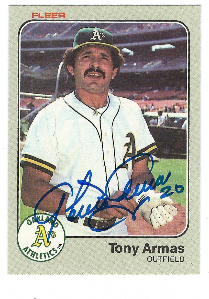 Autographed TONY ARMAS 1983 FLEER Card