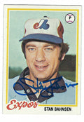 Autographed STAN BAHNSEN Montreal Expos 1978 Topps card