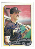 Auotgraphed SID BREAM 1989 Topps Card