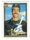 Autographed SID BREAM 1991 TOPPS Card