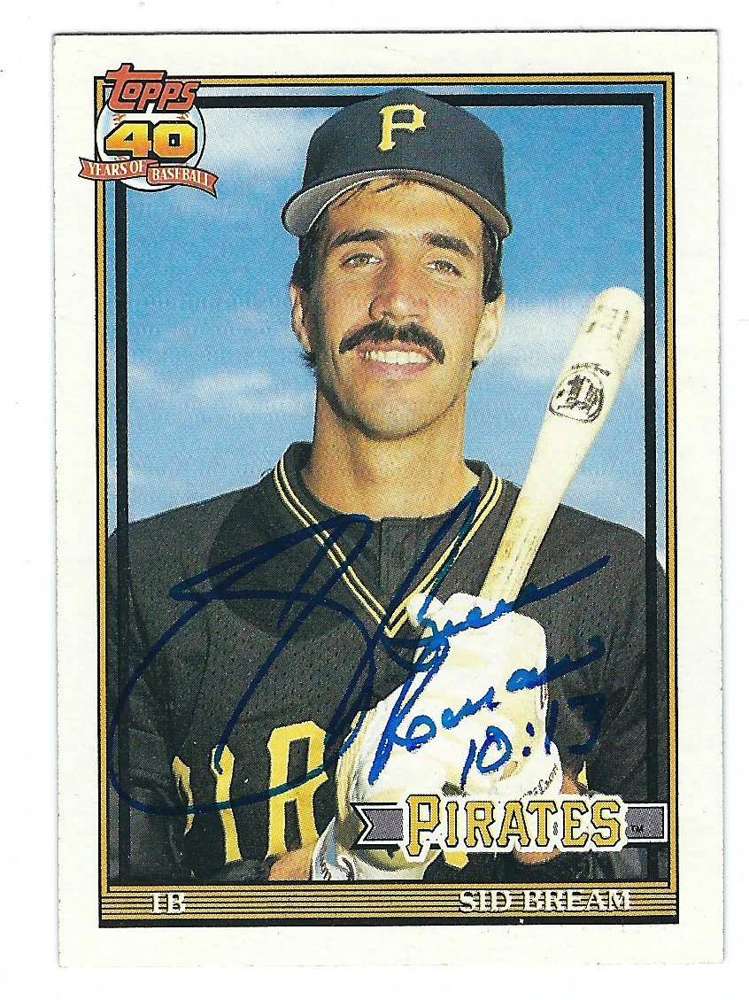 Autographed SID BREAM 1991 TOPPS Card
