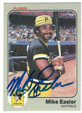 Autographed MIKE EASLER 1983 FLEER Card