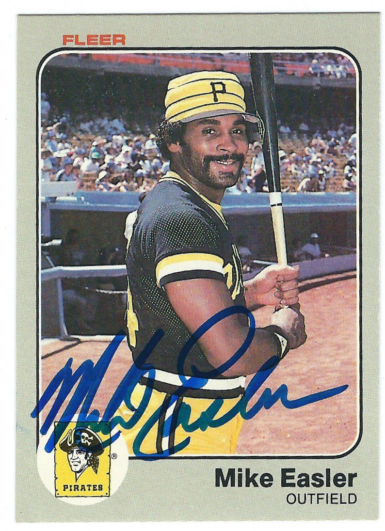 Autographed MIKE EASLER 1983 FLEER Card
