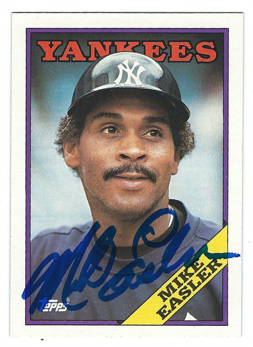 Autographed MIKE EASLER 1988 Topps Card