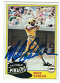 Autographed MIKE EASLER Pittsburgh Pirates 1981 Topps Card