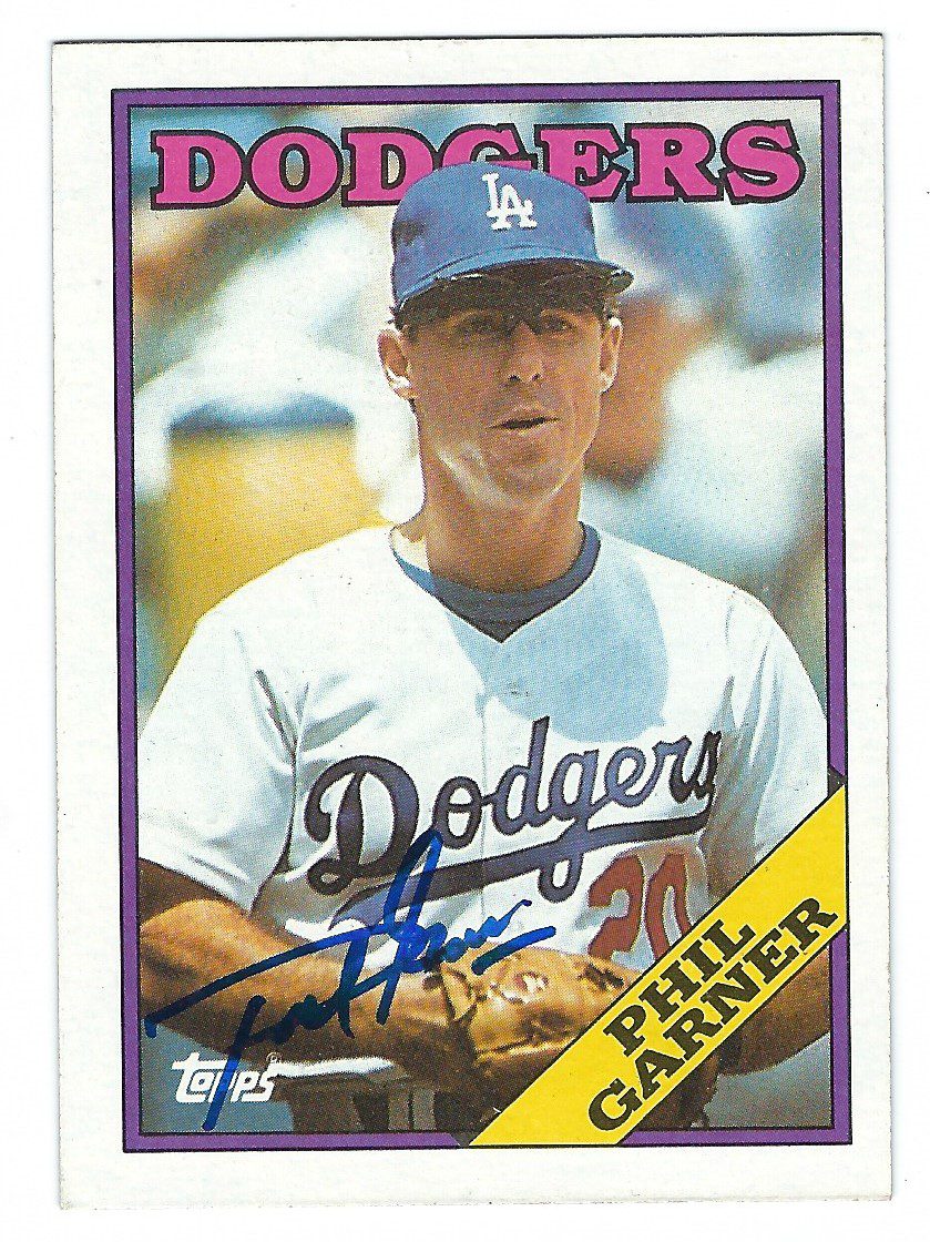 Autographed PHIL GARNER 1988 Topps Card