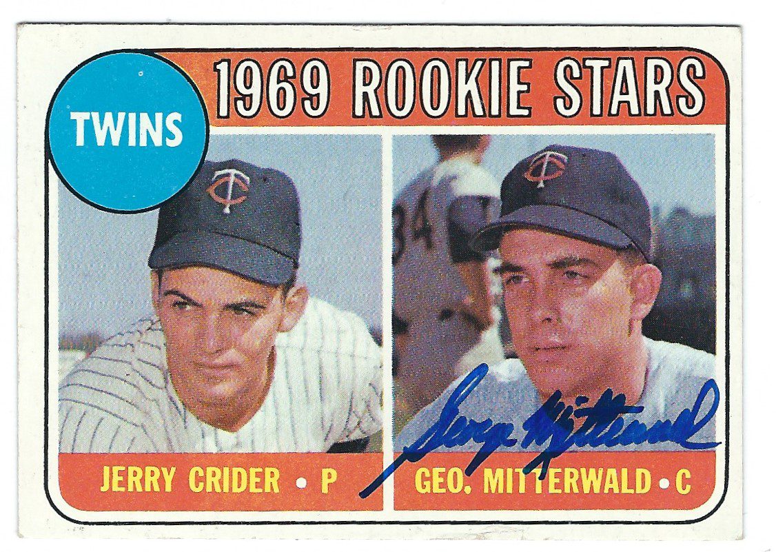 Autographed GEORGE MITTERWALD 1969 Topps Card