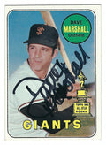 Autographed DAVE MARSHALL 1969 Topps Card