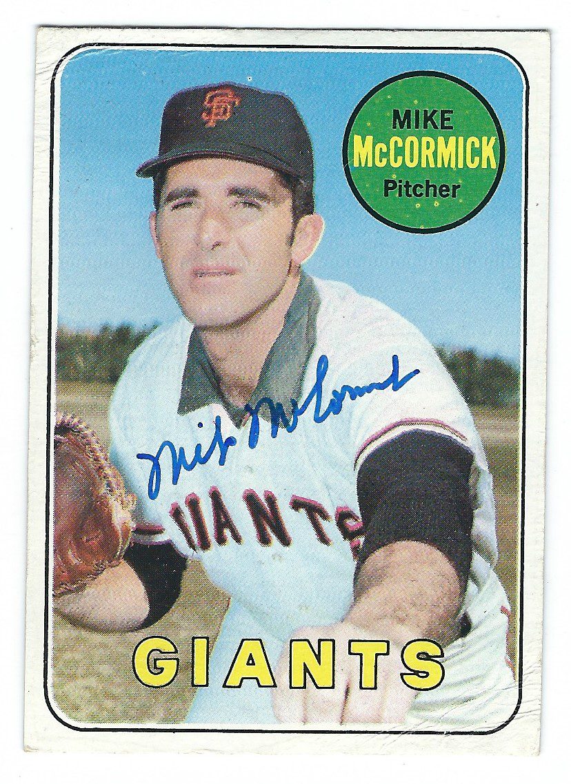 Autographed MIKE MCCORMICK 1969 Topps Card