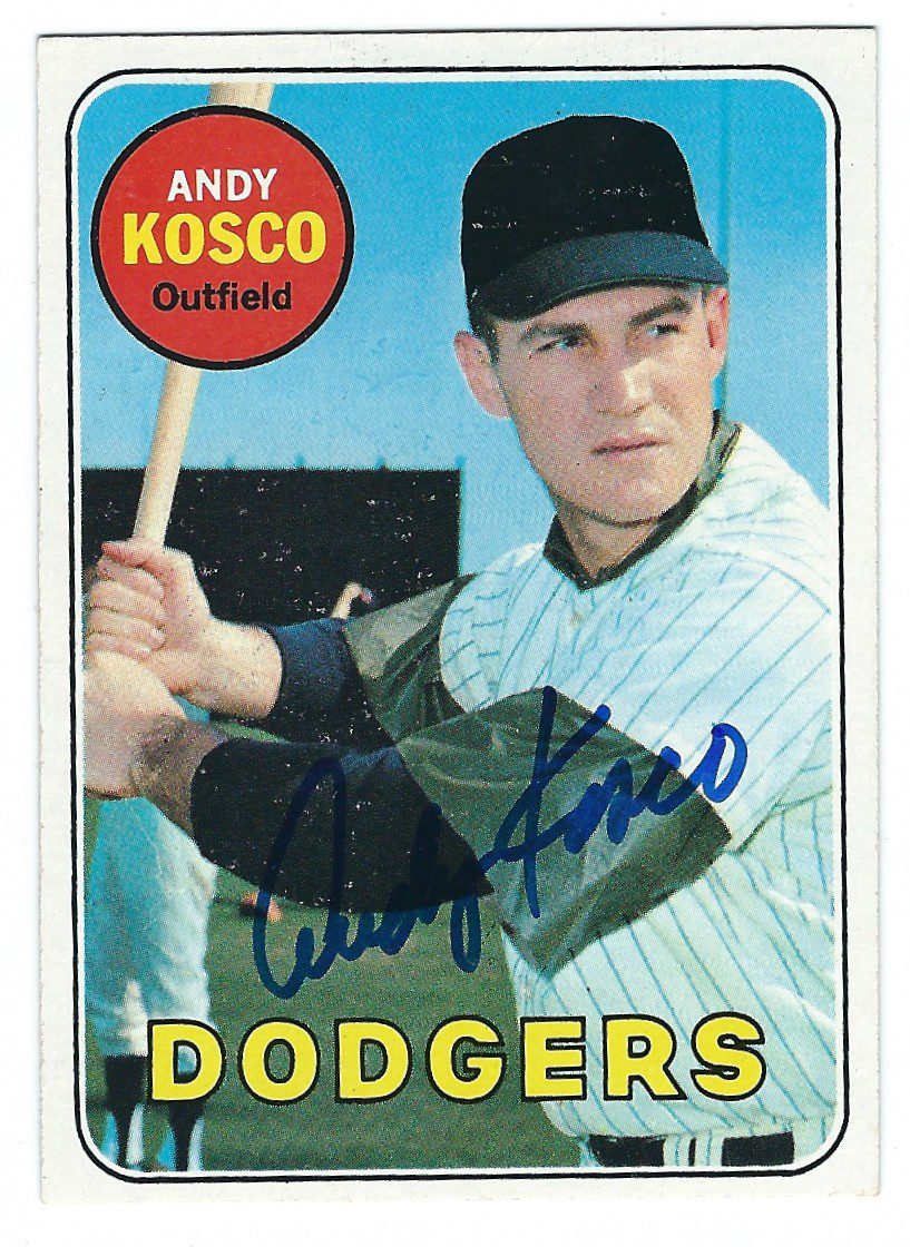 Autographed ANDY KOSCO 1969 Topps Card