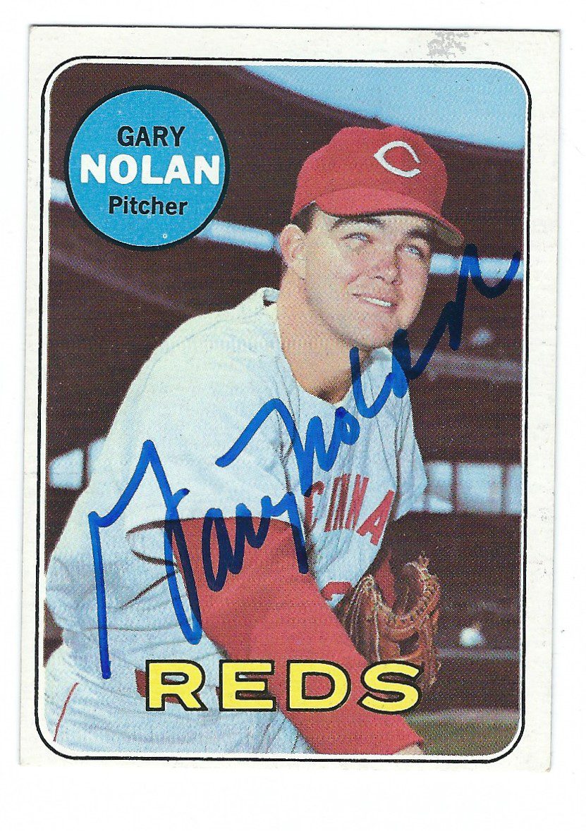 Autographed GARY NOLAN 1969 Topps Card