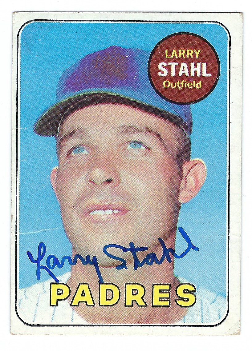 Autographed LARRY STAHL 1969 Topps Card