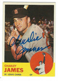 Autographed CHARLEY JAMES 1963 Topps Card