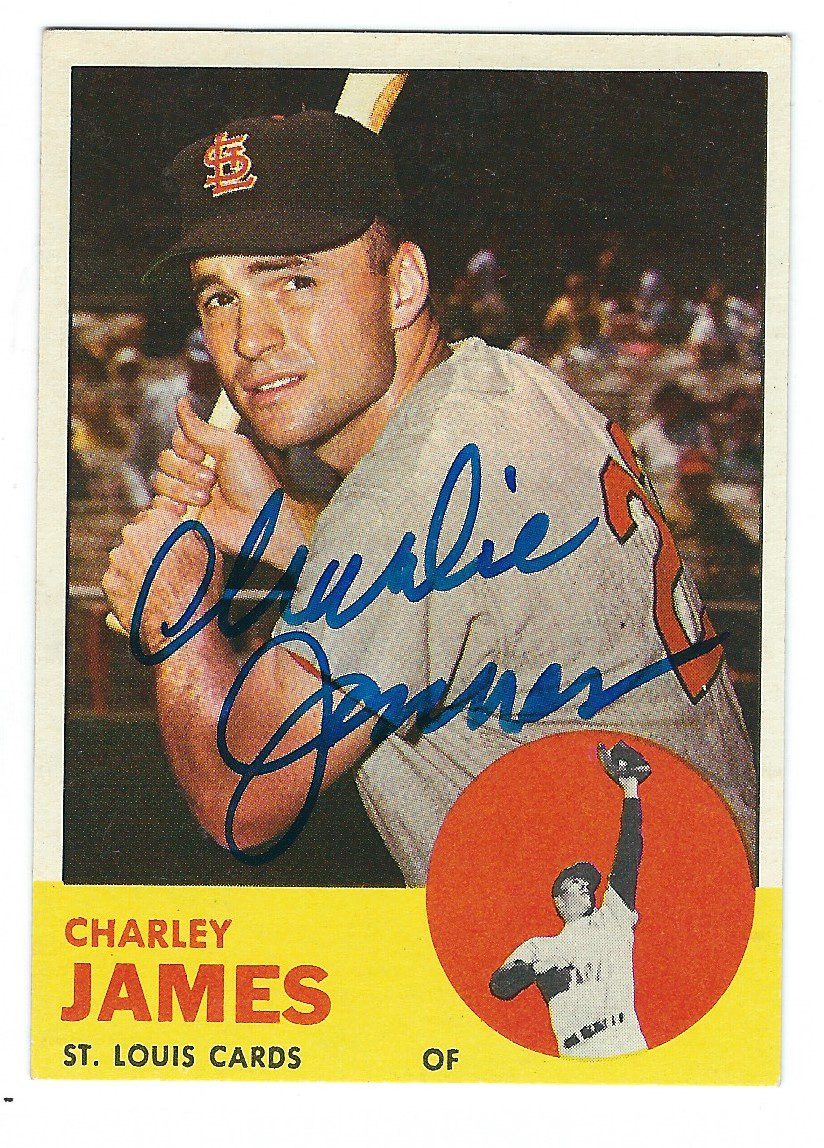 Autographed CHARLEY JAMES 1963 Topps Card