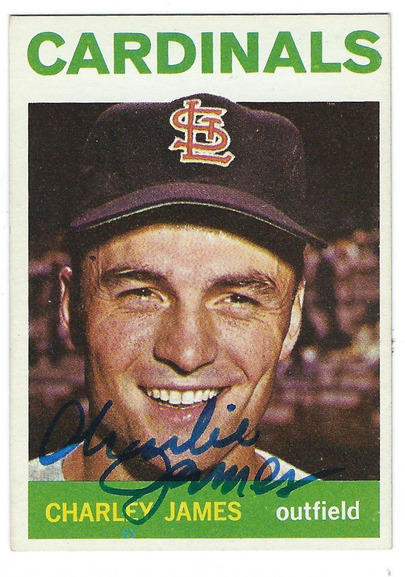 Autographed CHARLEY JAMES 1964 Topps Card