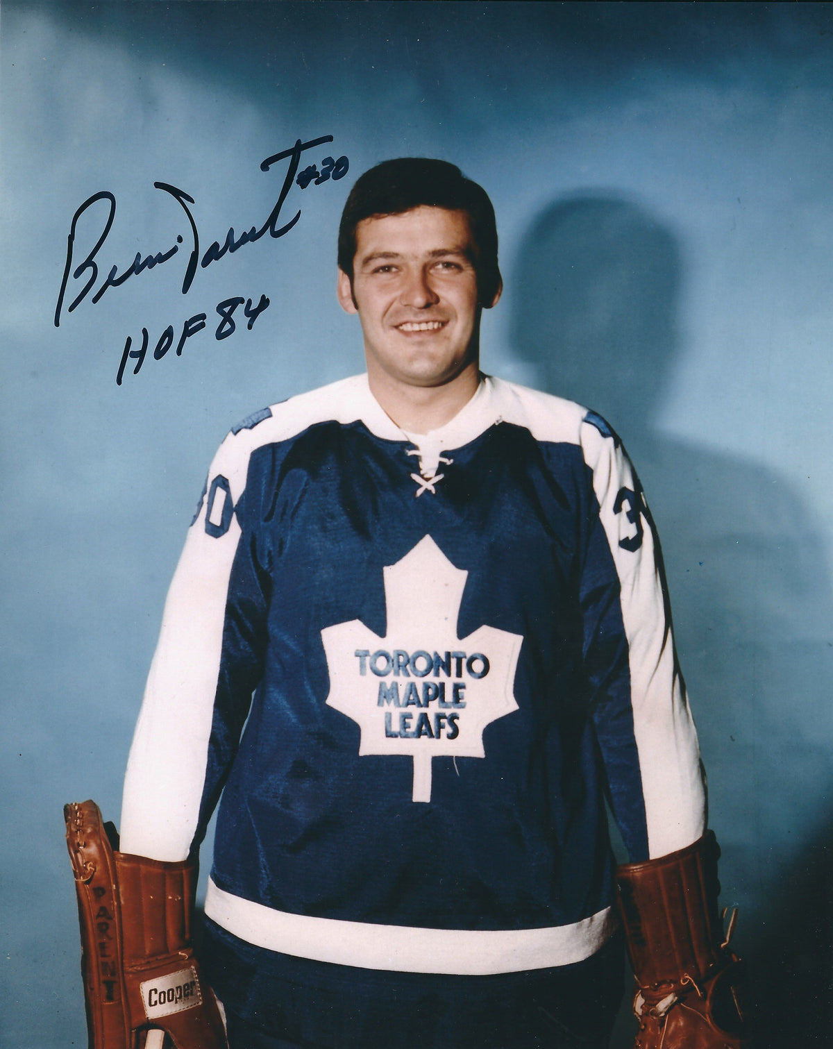 Autographed BERNIE PARENT 8x10 Toronto Maple Leafs  photo