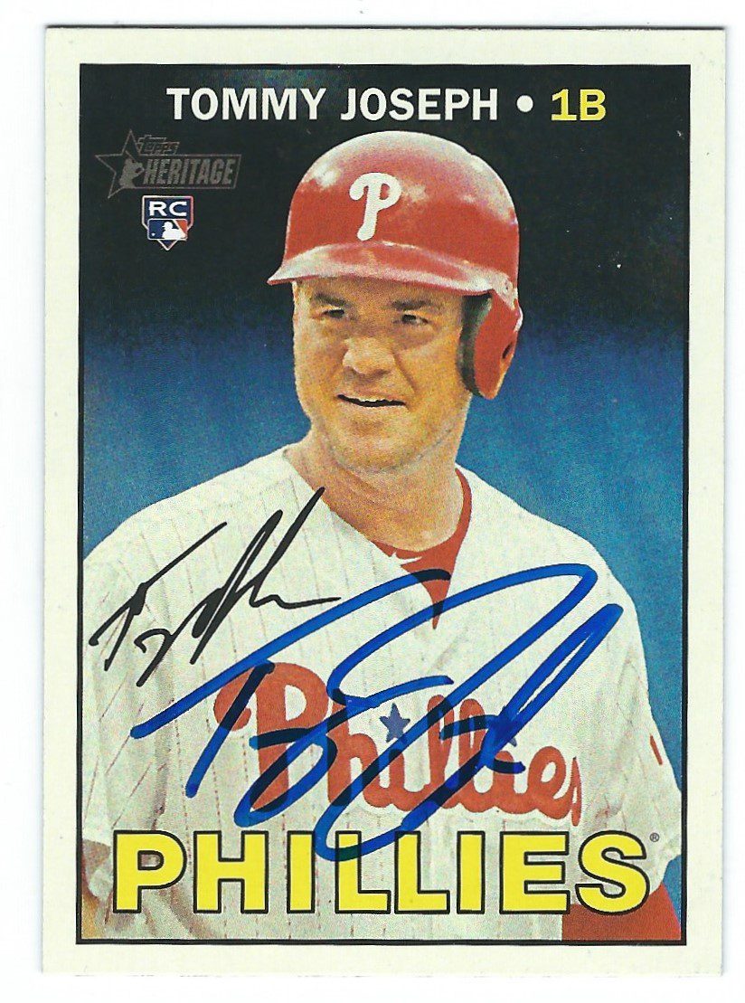 Autographed TOMMY JOSEPH  2016 Topps Heritage Card