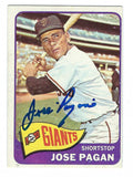 Autographed JOSE PAGAN 1965 Topps Card