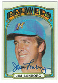 Autographed JIM LONBORG 1972 Topps Card