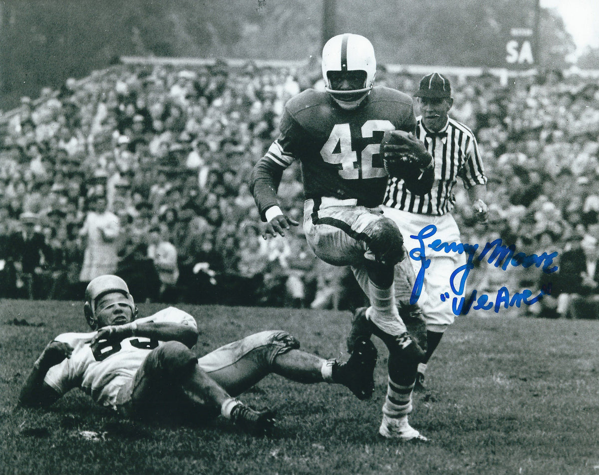 Autographed LENNY MOORE 8X10 Penn State Photo