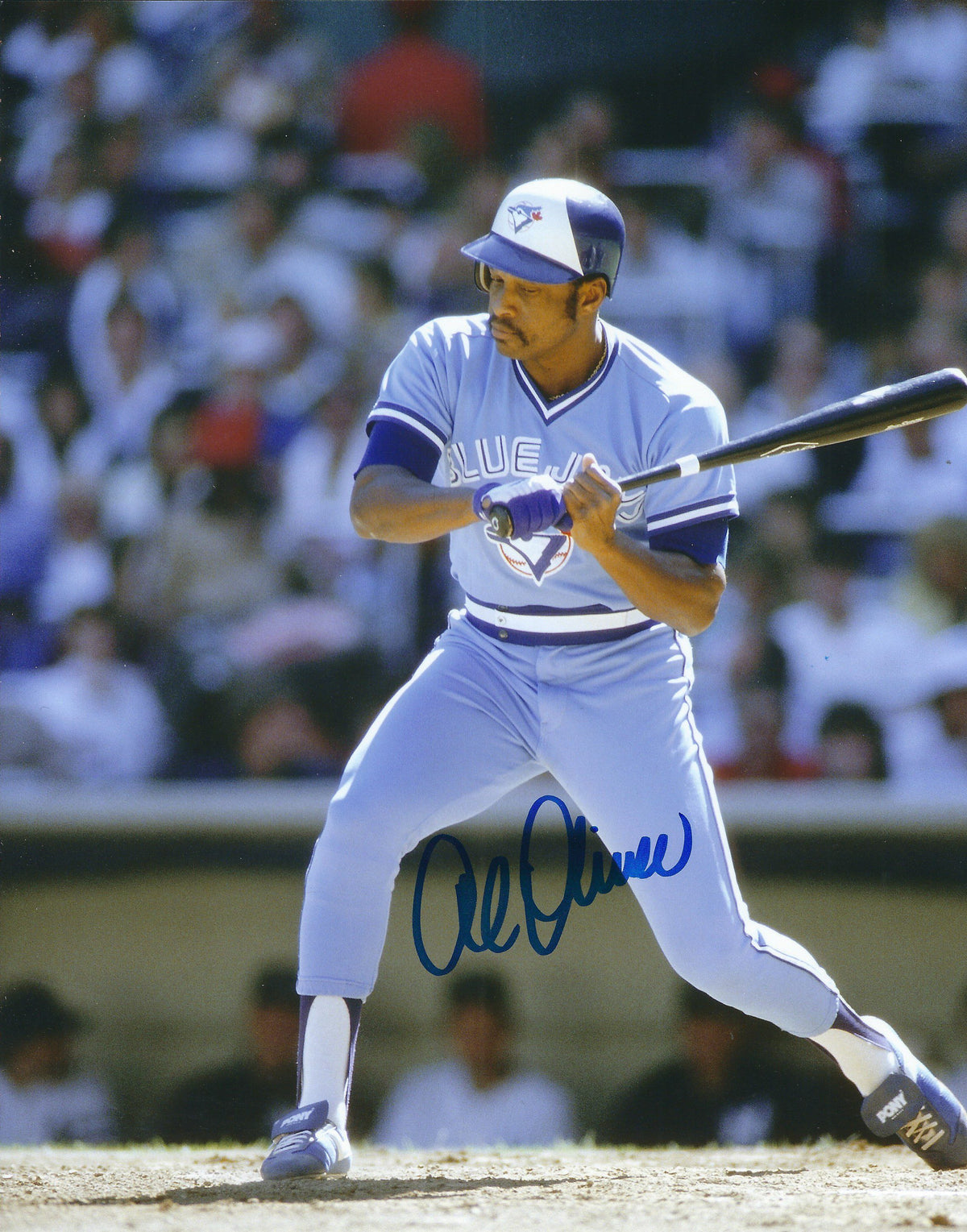 AUTOGRAPHED  AL OLIVER 8X10 photo Toronto Blue Jays