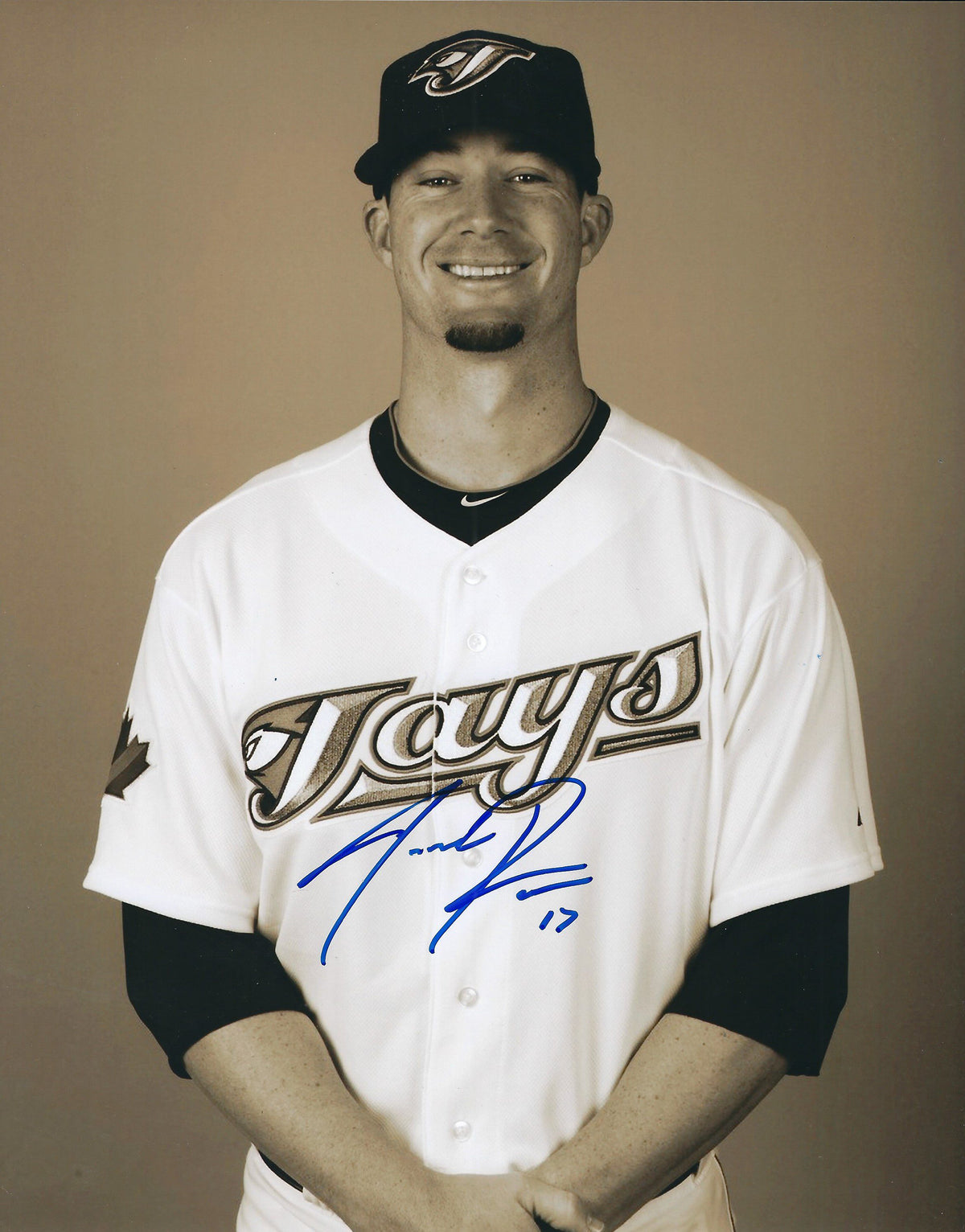 Autographed JOSH ROENICKE 8x10 Toronto Blue Jays Photo