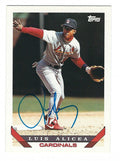Autographed LUIS ALICEA 1993 TOPPS Card