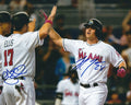 AUTOGRAPHED A.J ELLIS & TYLER MOORE 8X10 Miami Marlins Photo