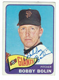Autographed BOBBY BOLIN 1965 Topps Card