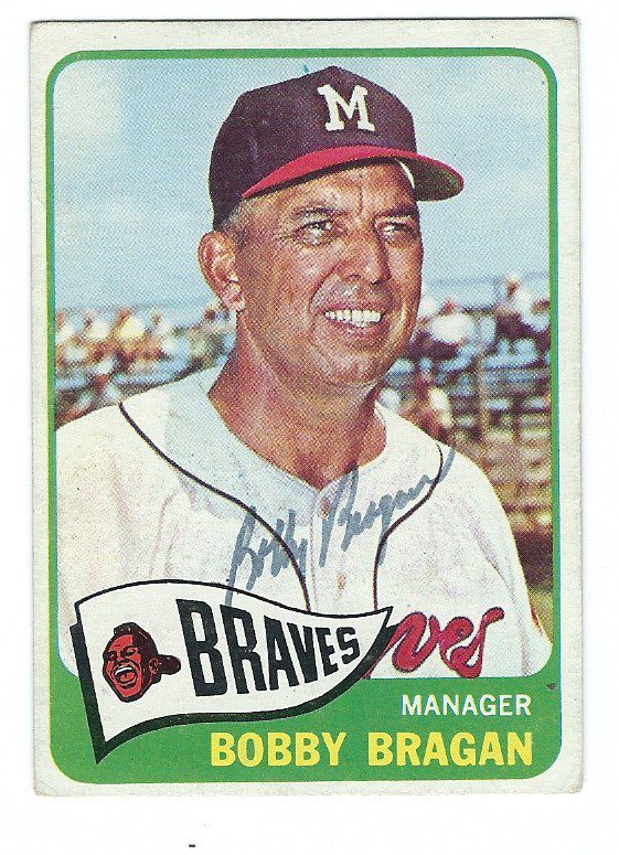 Autographed BOBBY BRAGAN 1965 Topps Card