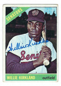 Autographed WILLIE KIRKLAND 1966 Topps Card
