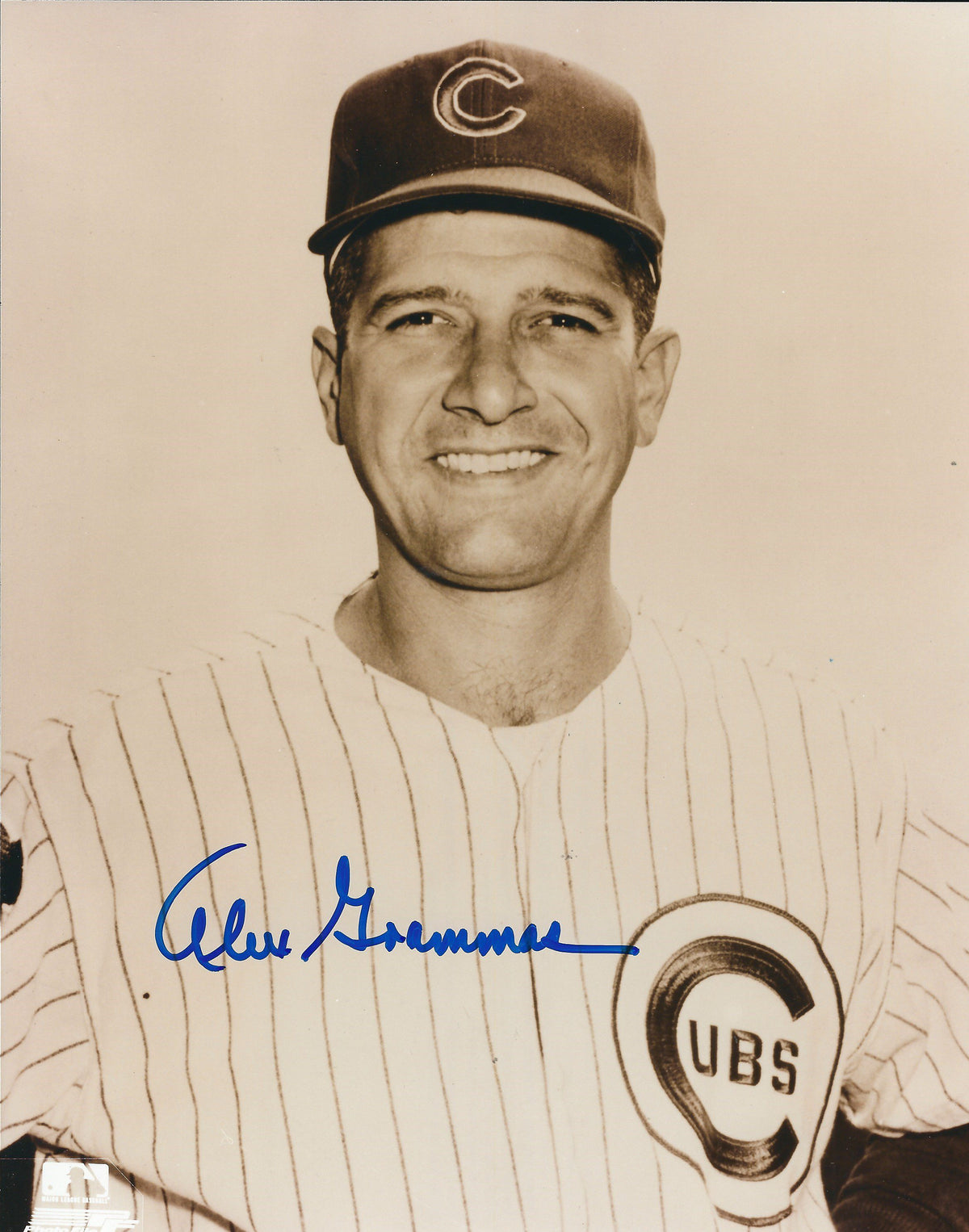 AUTOGRAPHED ALEX GRAMMAS 8X10 Chicago Cubs Photo