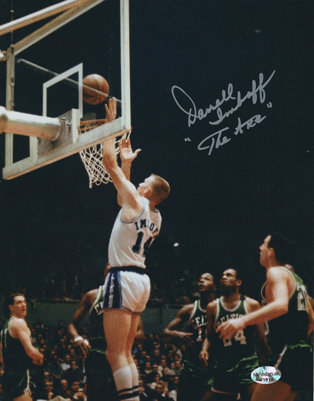Autographed DARRELL IMHOFF 8X10 Los Angeles Lakers Photo
