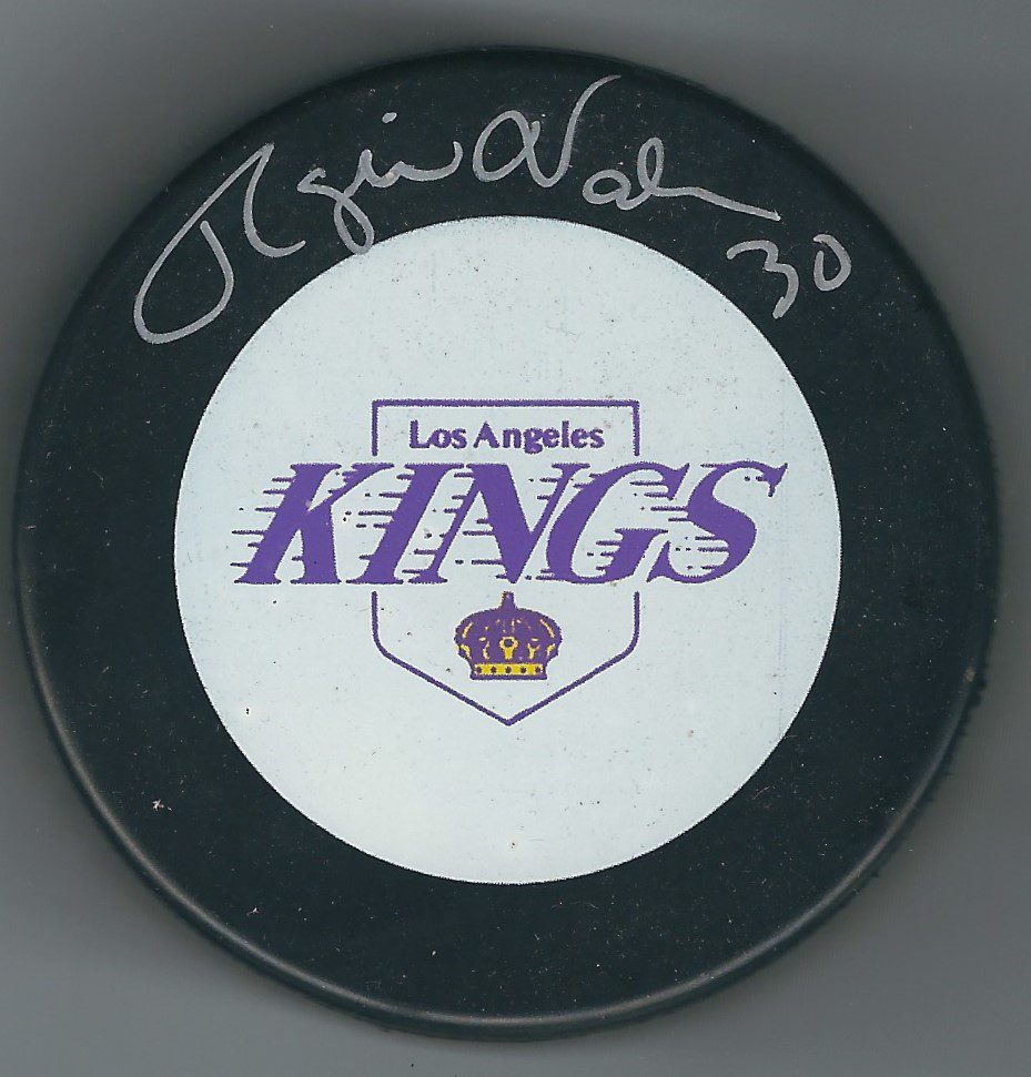 AUTOGRAPHED ROGIE VACHON Los Angeles Kings  Puck