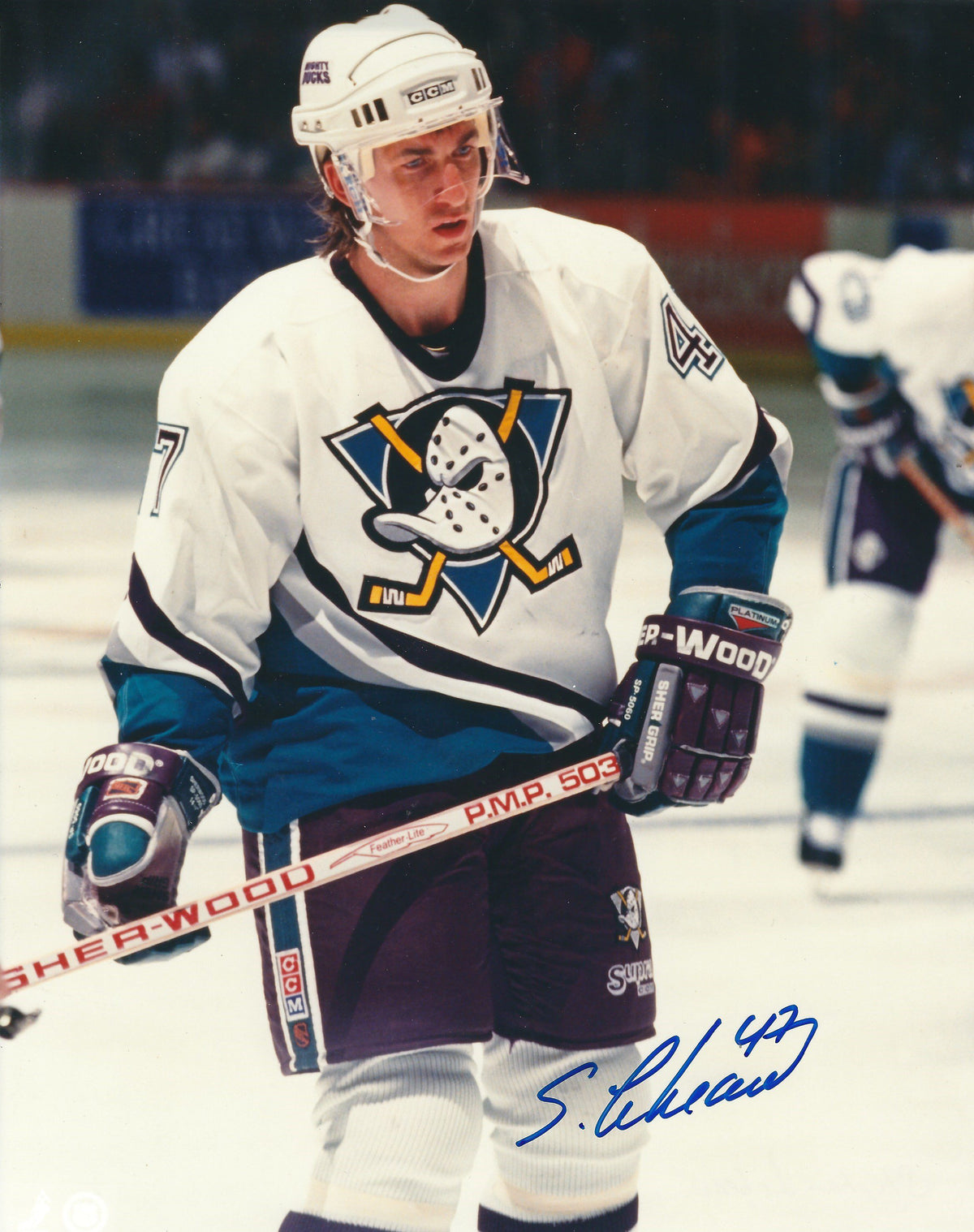 Autographed STEPHAN LEBEAU 8X10 Anaheim Ducks Photo