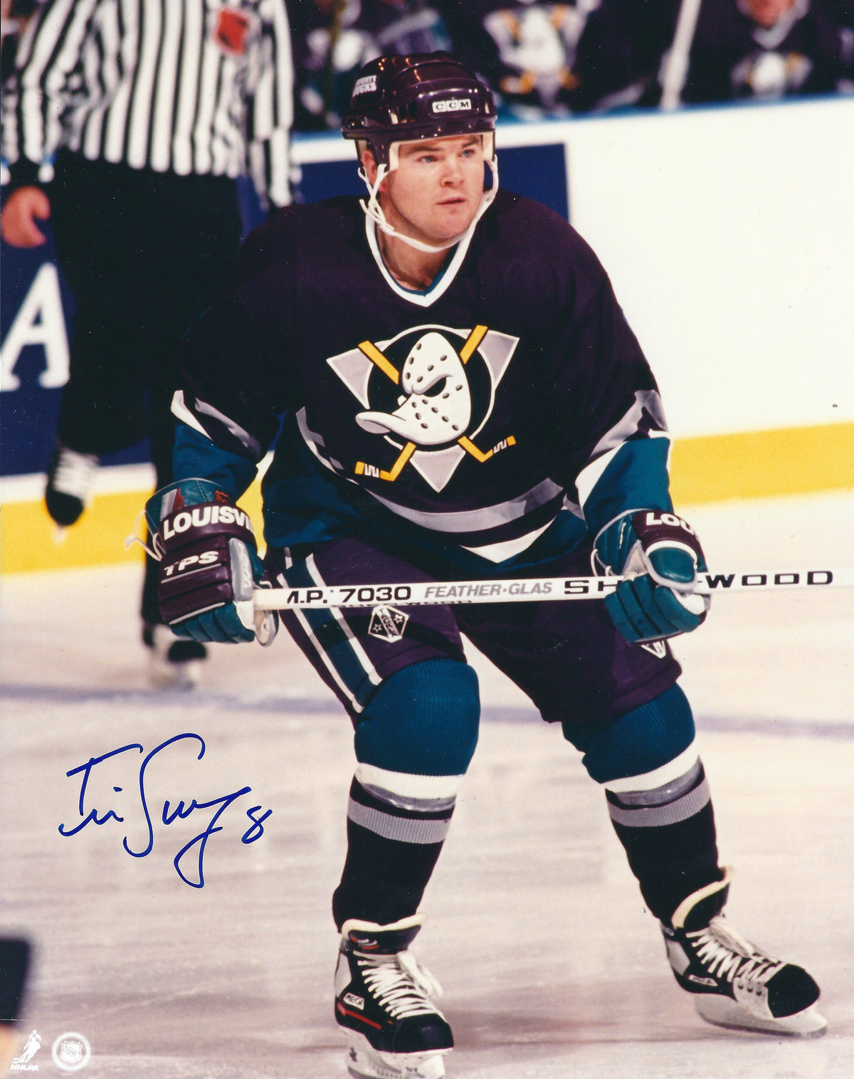 Autographed TIM SWEENEY 8X10 Anaheim Ducks Photo