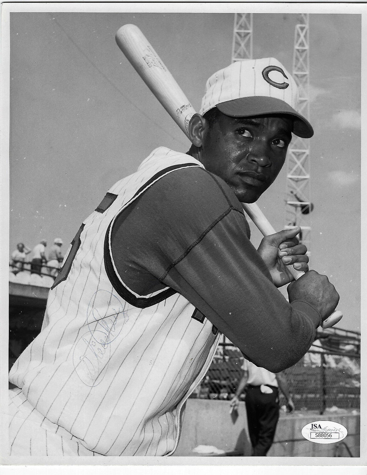 Autographed Chico Ruiz Cincinnati Reds Original Wire 8x10  photo with JSA COA