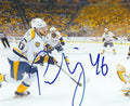 Autographed PONTUS ABERG 8X10 Nashville Predators photo