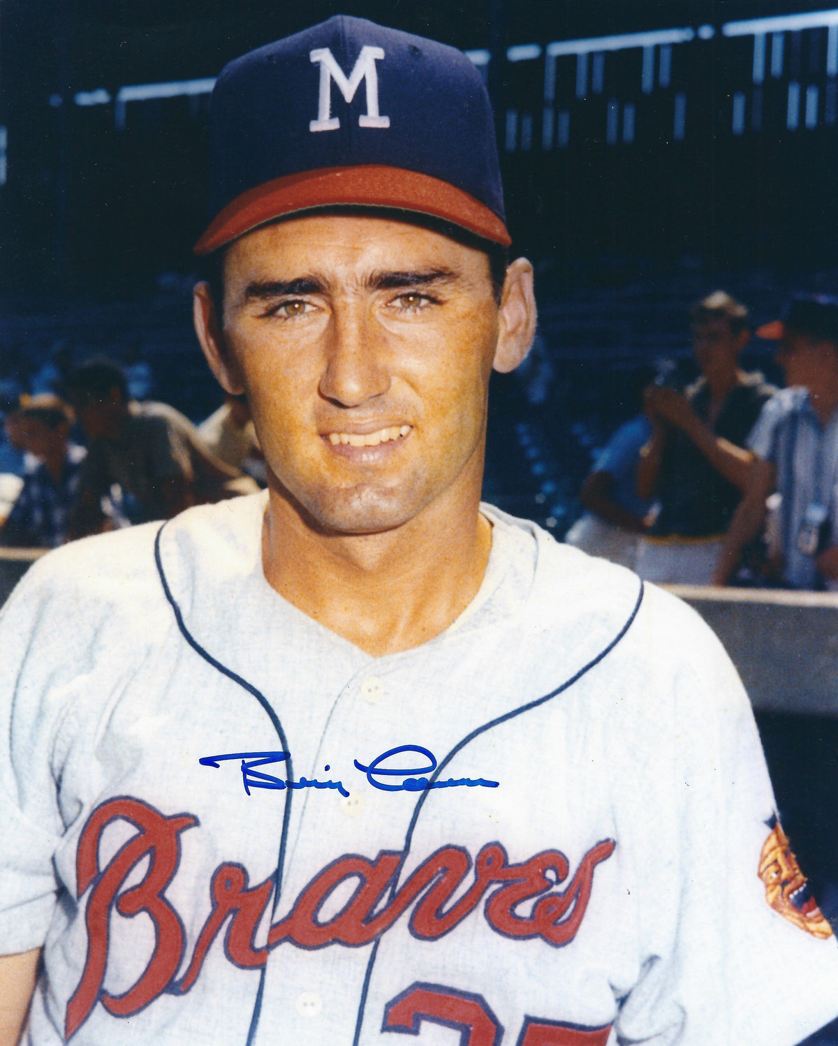 AUTOGRAPHED  BILLY COWAN 8x10 Photo Milwaukee Braves