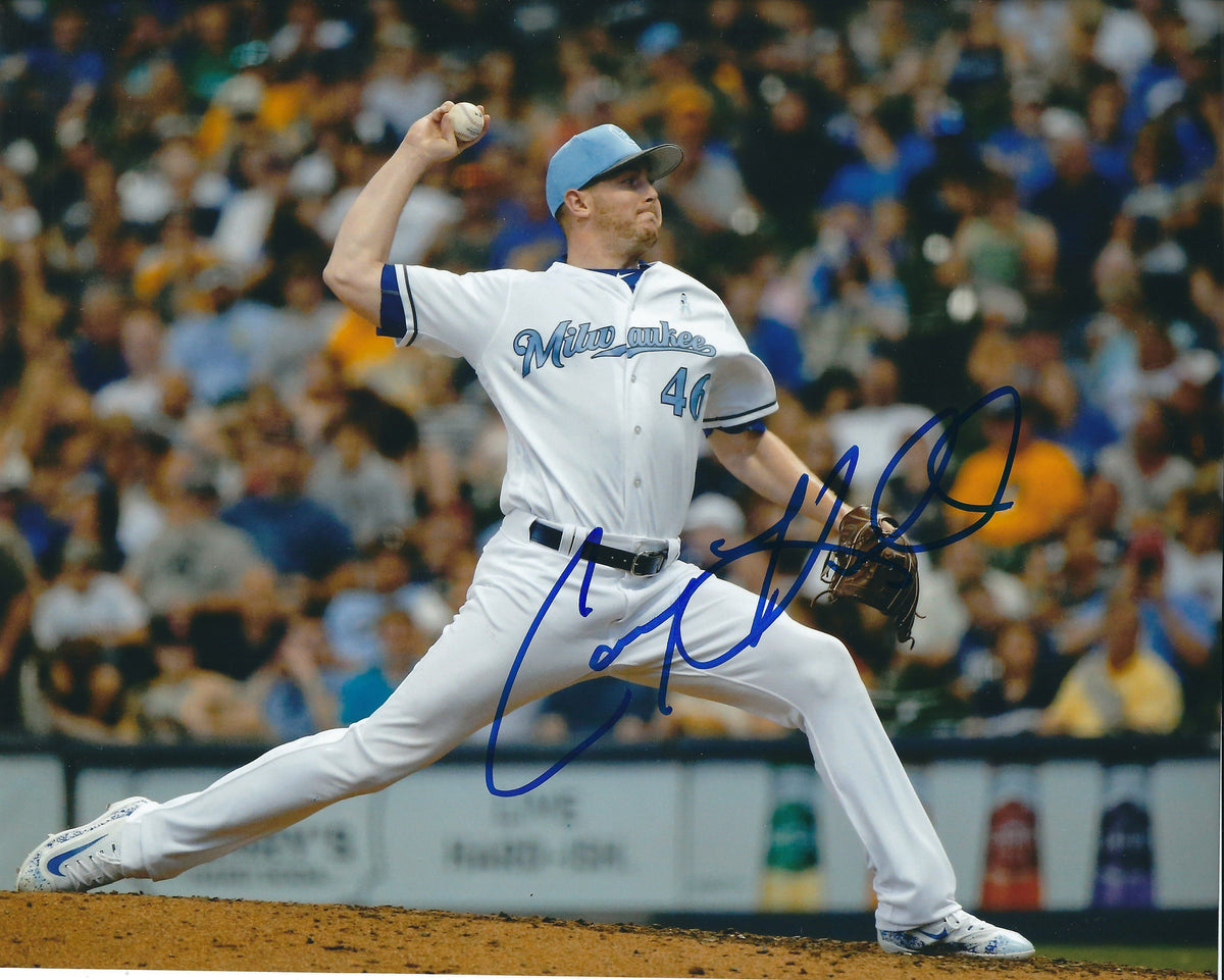 AUTOGRAPHED COREY KNEBEL 8X10 Milwaukee Brewers Photo