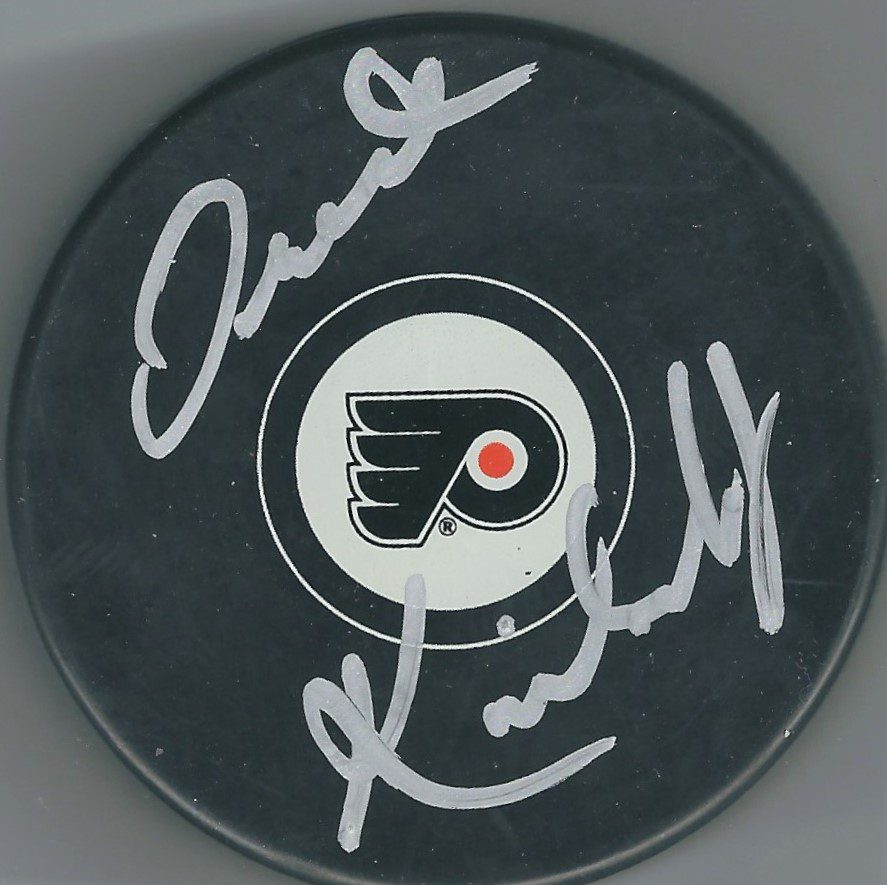 Autographed  OREST KINDRACHUK Hockey Puck