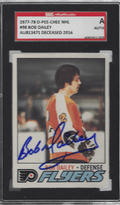Autographed 1977-78 O-Pee-Chee Bob Daily Philadelphia Flyers #98 SGC Slabbed