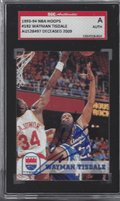 Autographed 1993-94 NBA Hoops Wayman Tisdale Sacramento Kings #192 SGC Slabbed