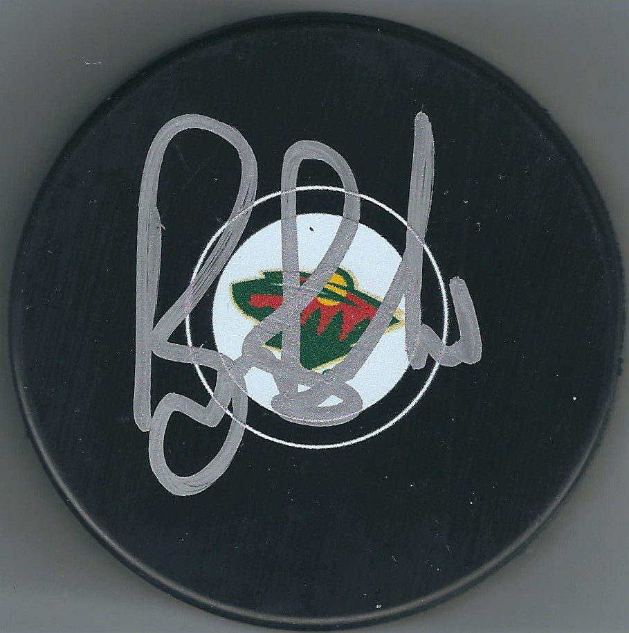 Autographed BRUCE BOUDREAU Minnesota Wild Hockey Puck
