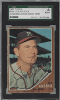 Autographed 1962 Topps Joe Adcock Milwaukee #265 SGC Slabbed