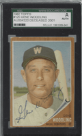 Autographed 1962 Topps Gene Woodling Washington Senators #125 SGC Slabbed