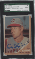 Autographed 1962 Topps Don Blasingame Cincinnati Reds #103 SGC Slabbed
