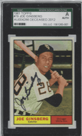 Autographed 1961 Topps Joe Ginsburg Chicago White Sox #79 SGC Slabbed