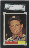 Autographed 1961 Topps Frank Lary Detroit Tigers #243 SGC Slabbed